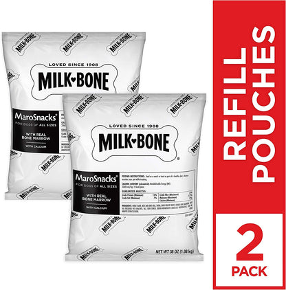 Milk-Bone MaroSnacks Dog Treats, Beef, 15 Ounce (Pack of 6)