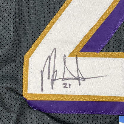 Autographed/Signed Mark Ingram II Baltimore Black Football Jersey Beckett BAS COA