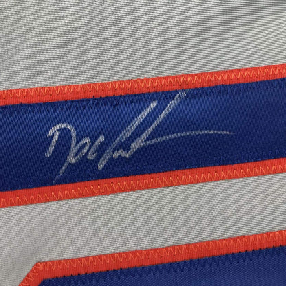 Autographed/Signed Dwight Doc Gooden New York Grey Baseball Jersey JSA COA