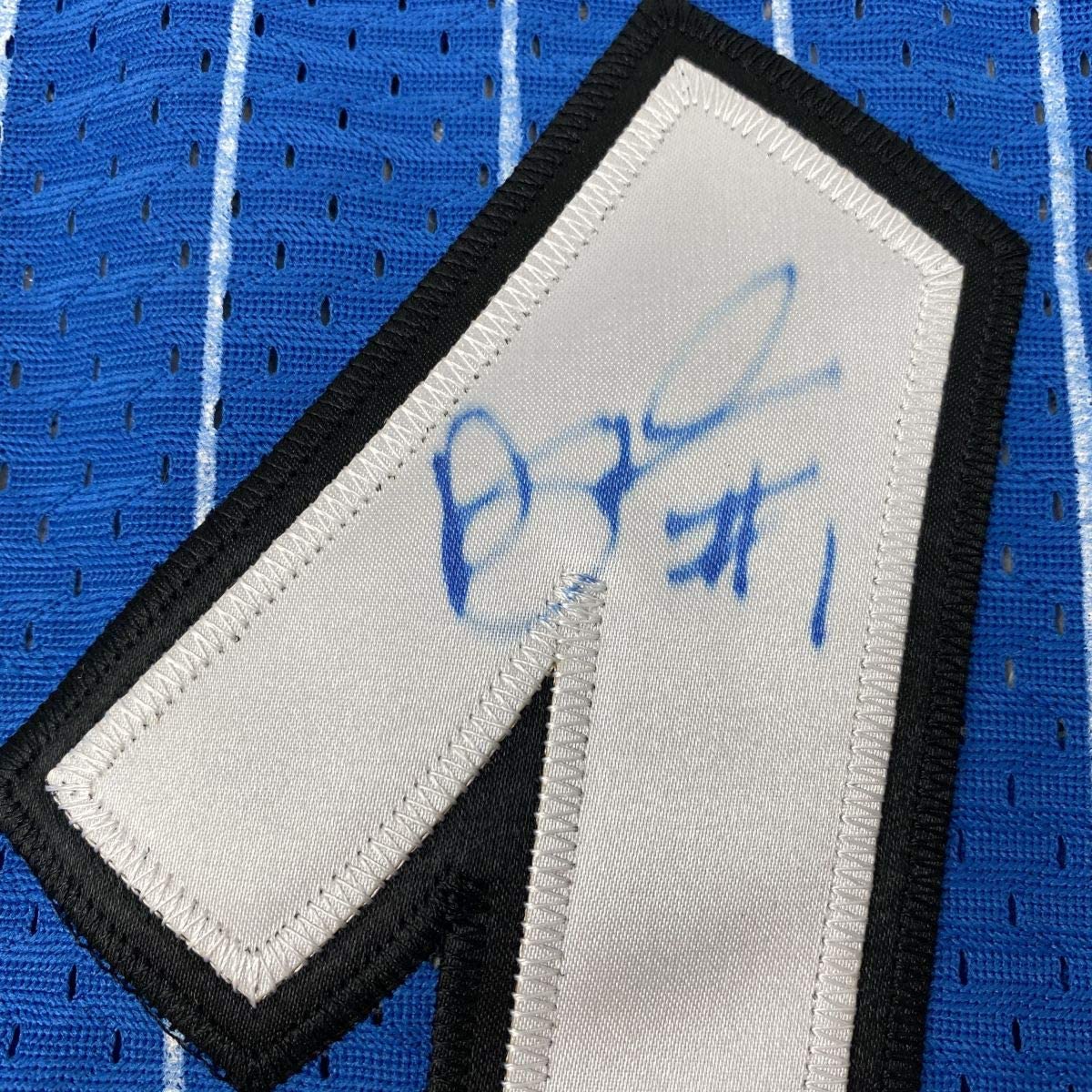 Autographed/Signed Anfernee Penny Hardaway Orlando Blue Basketball Jersey Beckett BAS COA