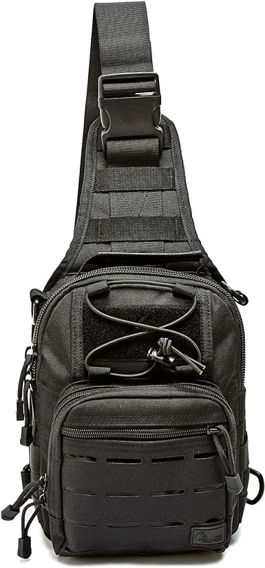 WOLF TACTICAL Compact EDC Sling Bag - Concealed Carry Shoulder Bag for Range, Travel, Hiking, Outdoor Sports