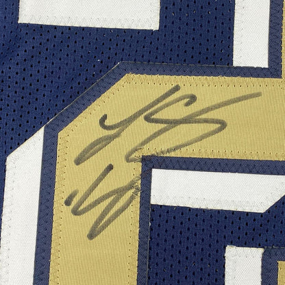 Autographed/Signed LeSean McCoy Pittsburgh Blue College Football Jersey JSA COA