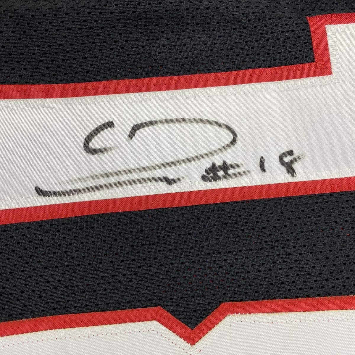 Autographed/Signed Calvin Ridley Atlanta Retro Black Football Jersey Beckett BAS COA