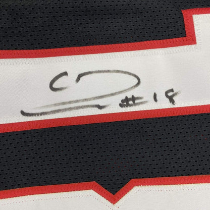 Autographed/Signed Calvin Ridley Atlanta Retro Black Football Jersey Beckett BAS COA
