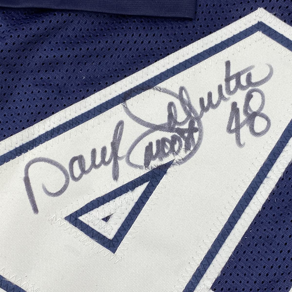 Autographed/Signed Daryl Moose Johnston Dallas Blue Football Jersey Beckett BAS COA