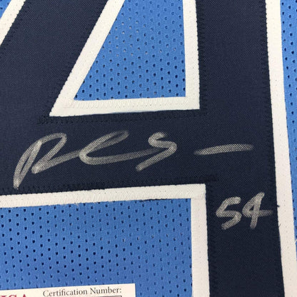 Autographed/Signed Rashaan Evans Tennessee Light Blue Football Jersey JSA COA