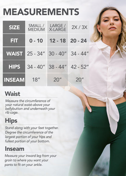 Conceited Army Green Premium Ultra Soft High Waisted Capri Leggings for Women - 5" Wide Band - Large - X-Large - SL5-Capri-Army Green-LX