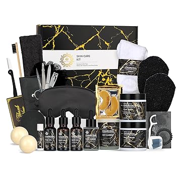 Father's Day Gift, Skin Care Set, 28pcs Body & Facial Kit Gifts for Women & Men includes Face Cream, Bath Oil, Scented Candle, Hyaluronic Acid Face Serum, Facial Skin Care Set, Birthday, Christmas, Dad