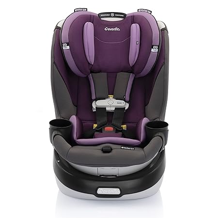 Evenflo Gold Revolve360 Slim 2-in-1 Rotational Car Seat with SensorSafe (Amethyst Purple)