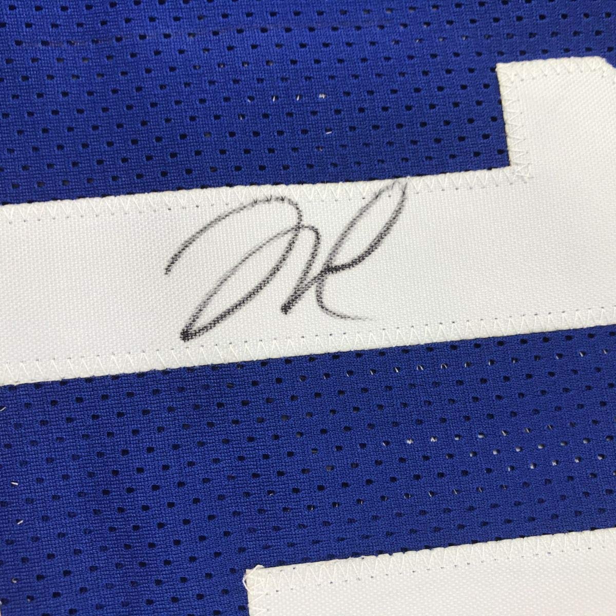 Autographed/Signed DeMarcus Cousins Kentucky Blue College Basketball Jersey JSA COA