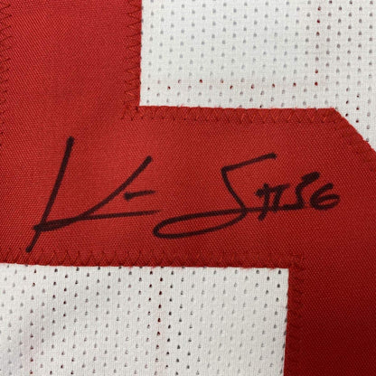 Autographed/Signed Kwon Alexander San Francisco White Football Jersey JSA COA