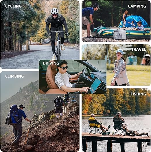 ROCKBROS Polarized Fit Over Glasses UV400 Sunglasses Wrap Around for Men Women