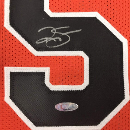 Autographed/Signed Ralph Sampson Virginia Orange College Basketball Jersey Tristar COA