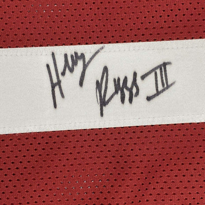 Autographed/Signed Henry Ruggs III Alabama Red College Football Jersey Beckett BAS COA