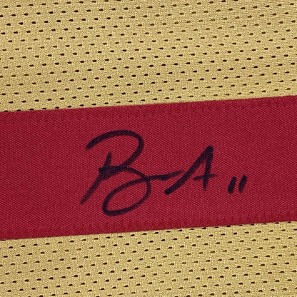 Autographed/Signed Brandon Aiyuk San Francisco Gold Football Jersey Beckett BAS COA