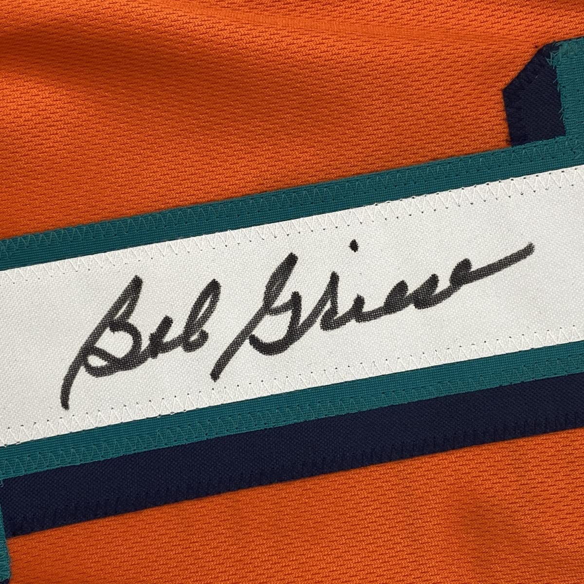 Autographed/Signed Bob Griese Miami Orange Football Jersey JSA COA