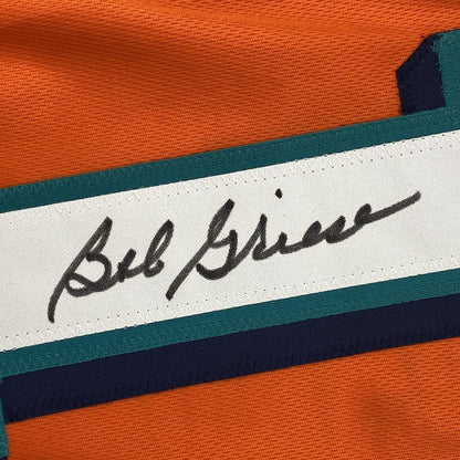 Autographed/Signed Bob Griese Miami Orange Football Jersey JSA COA