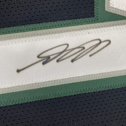 Framed Autographed/Signed DeSean Jackson 35x39 Philadelphia Black Football Jersey PSA/DNA COA