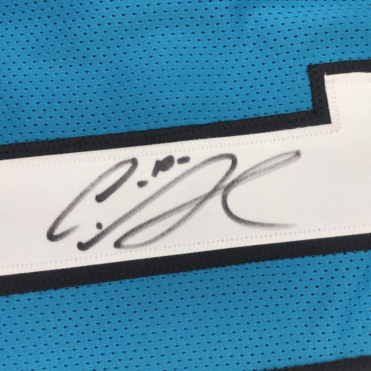 Autographed/Signed Curtis Samuel Carolina Blue Football Jersey JSA COA