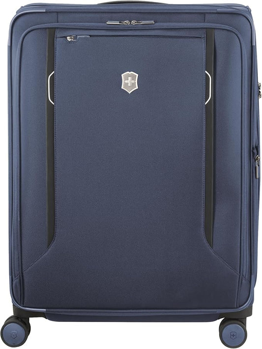 Victorinox Werks Traveler 6.0 Softside Large Case - Travel Luggage with Spinner Wheels - Suitcase with Combination Lock & Laptop Compartment - 104 Liters, Blue