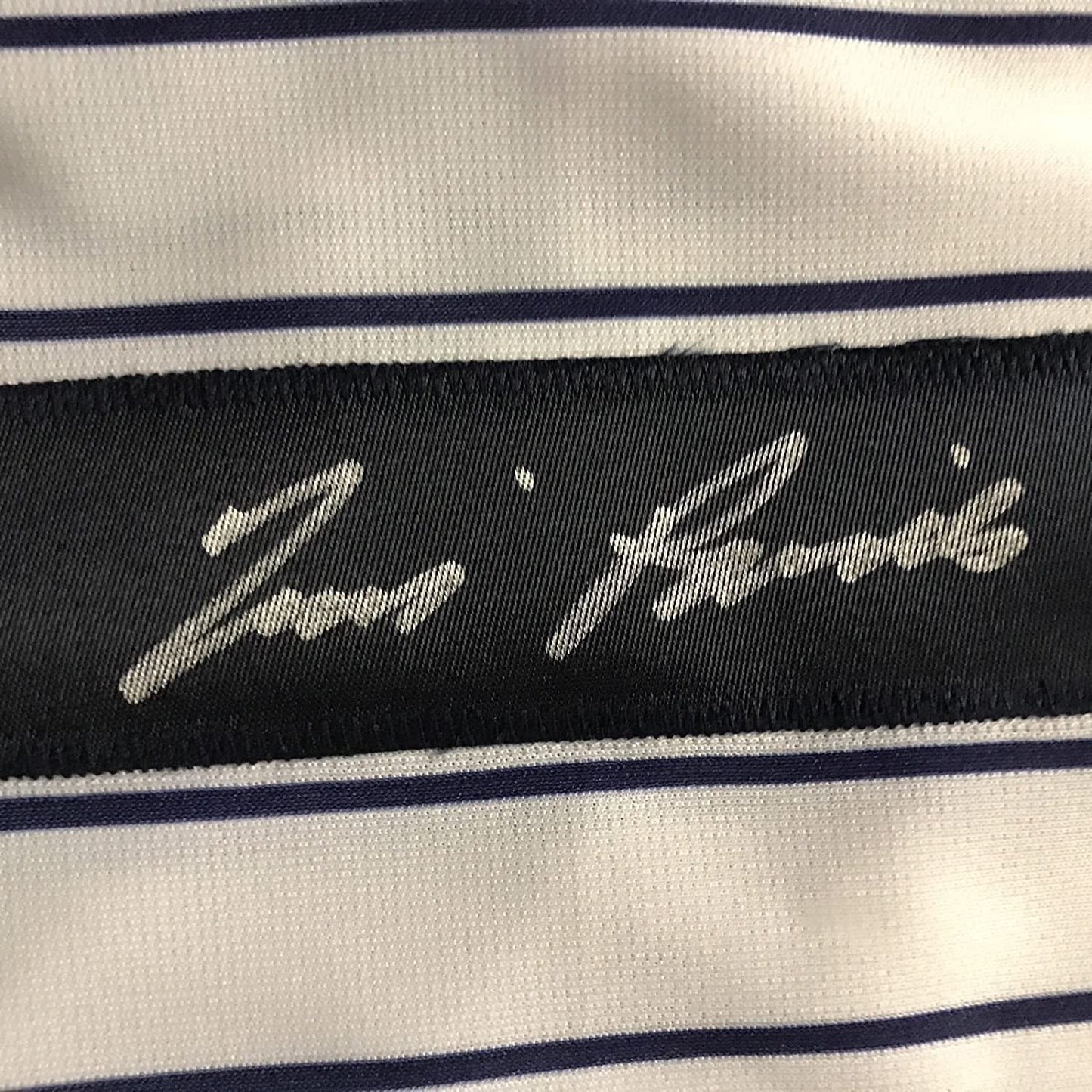 Framed Autographed/Signed Tim Raines 35x39 New York Pinstripe Baseball Jersey JSA COA