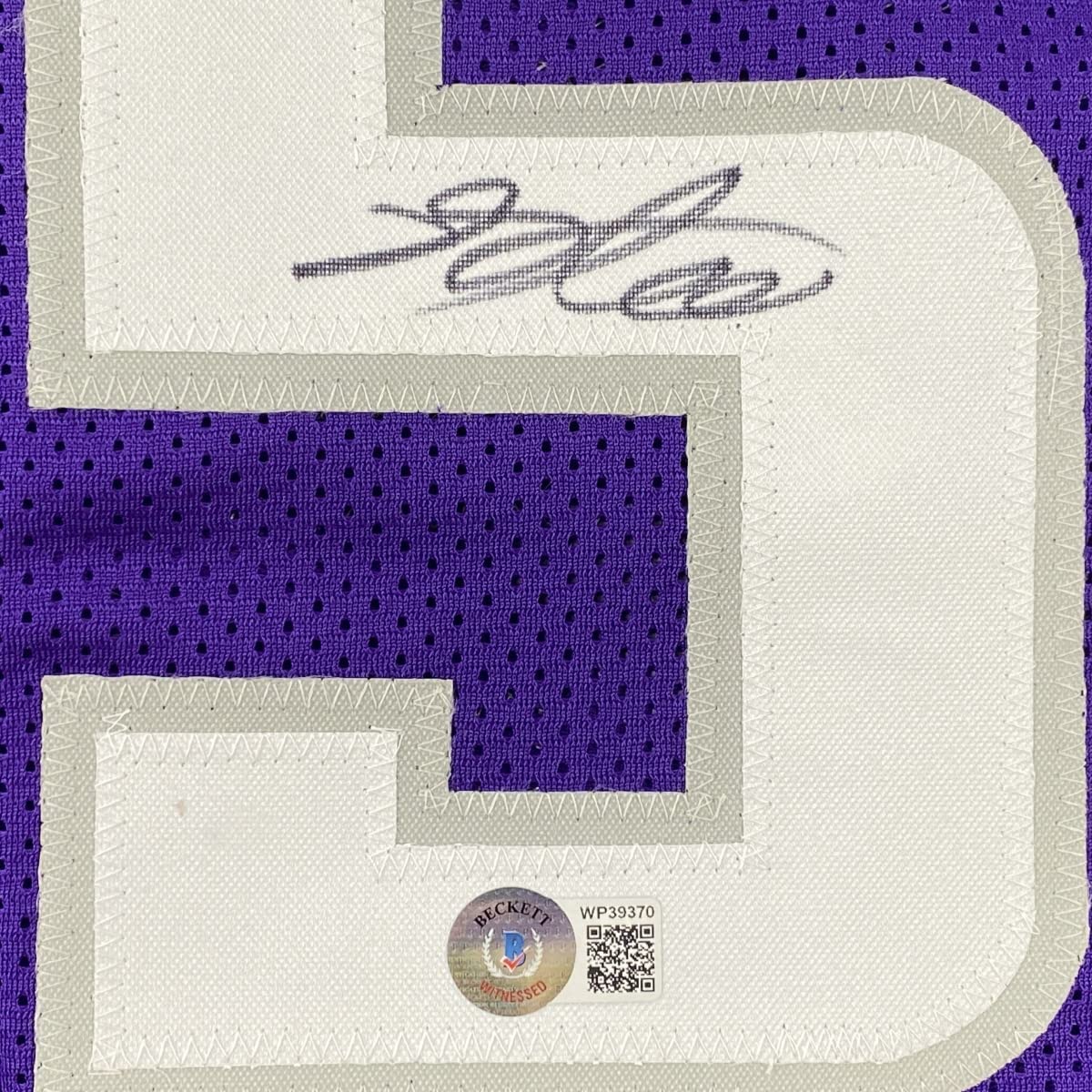 Autographed/Signed De'Aaron Fox Sacramento Purple Basketball Jersey Beckett BAS COA