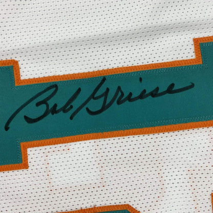 Autographed/Signed Bob Griese Miami White Football Jersey JSA COA