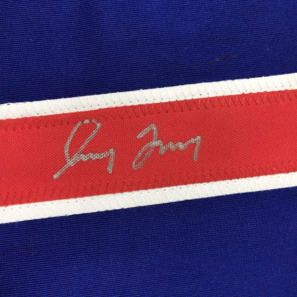 Autographed/Signed Greg Maddux Chicago Blue Stat Baseball Jersey JSA COA