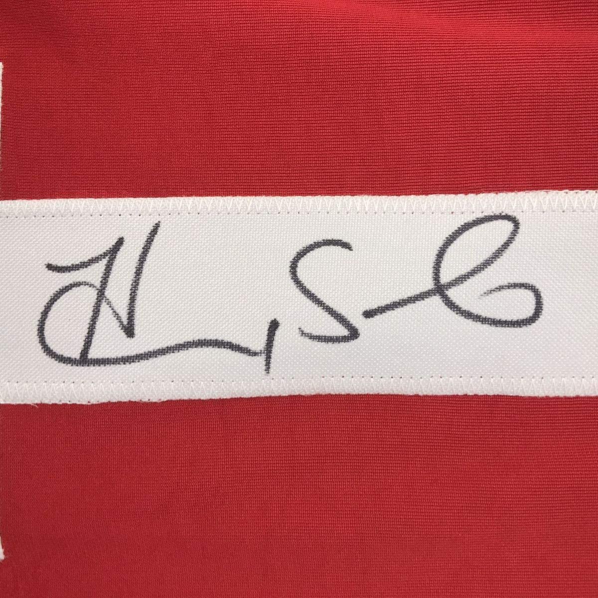 Autographed/Signed Hope Solo Red/White/Blue Soccer Team USA World Cup Jersey JSA COA