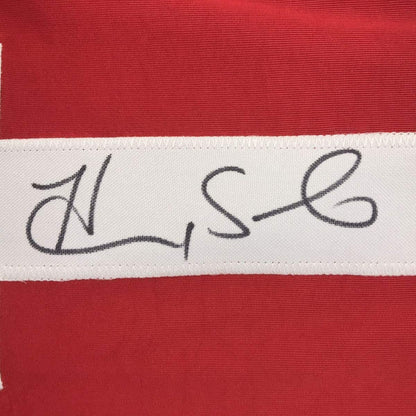 Autographed/Signed Hope Solo Red/White/Blue Soccer Team USA World Cup Jersey JSA COA