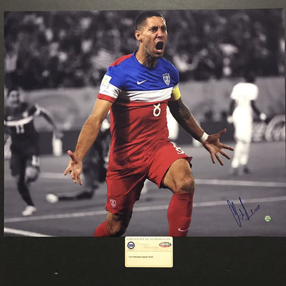Autographed/Signed Clint Dempsey USA  Team World Cup Soccer 16x20 Photo Steiner Sports COA