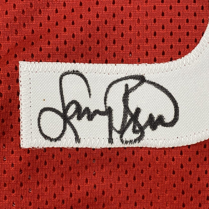 Autographed/Signed Larry Bird All-Star Game Red Basketball Jersey Beckett BAS COA