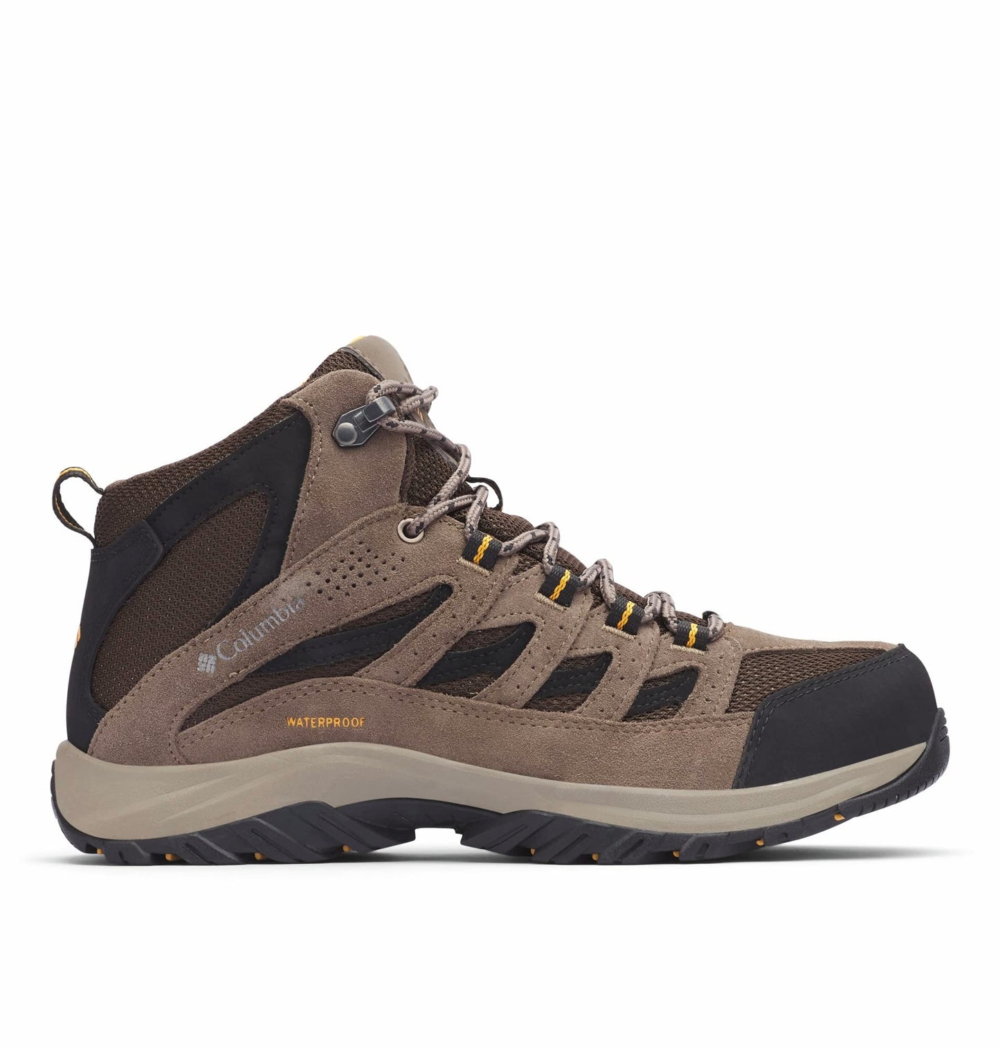 Columbia Men's Crestwood Mid Waterproof, Cordovan/Squash, 10.5