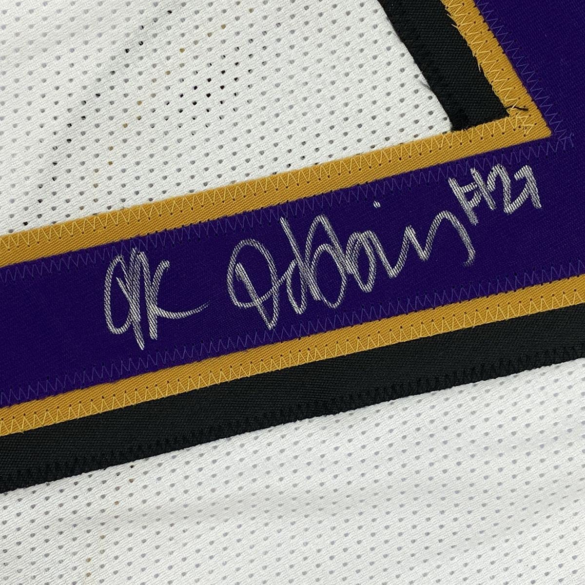 Autographed/Signed JK J.K. Dobbins Baltimore White Football Jersey JSA COA