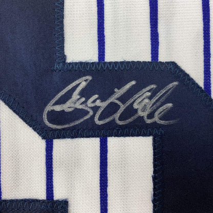 Autographed/Signed Gerrit Cole New York Pinstripe Baseball Jersey JSA COA