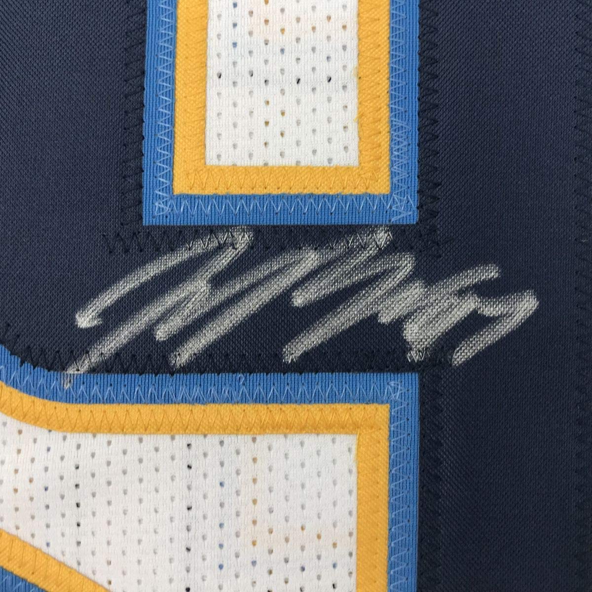 Autographed/Signed Joey Bosa Los Angeles LA White Football Jersey JSA COA