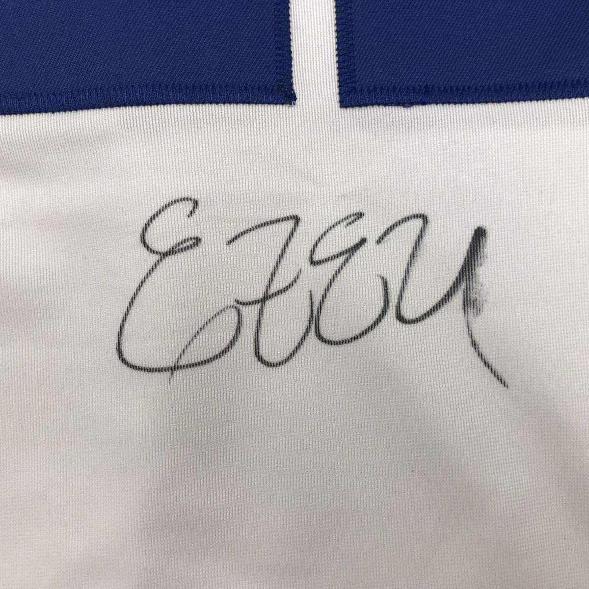 Autographed/Signed Ezekiel Elliott Dallas White Football Jersey PSA/DNA COA #2