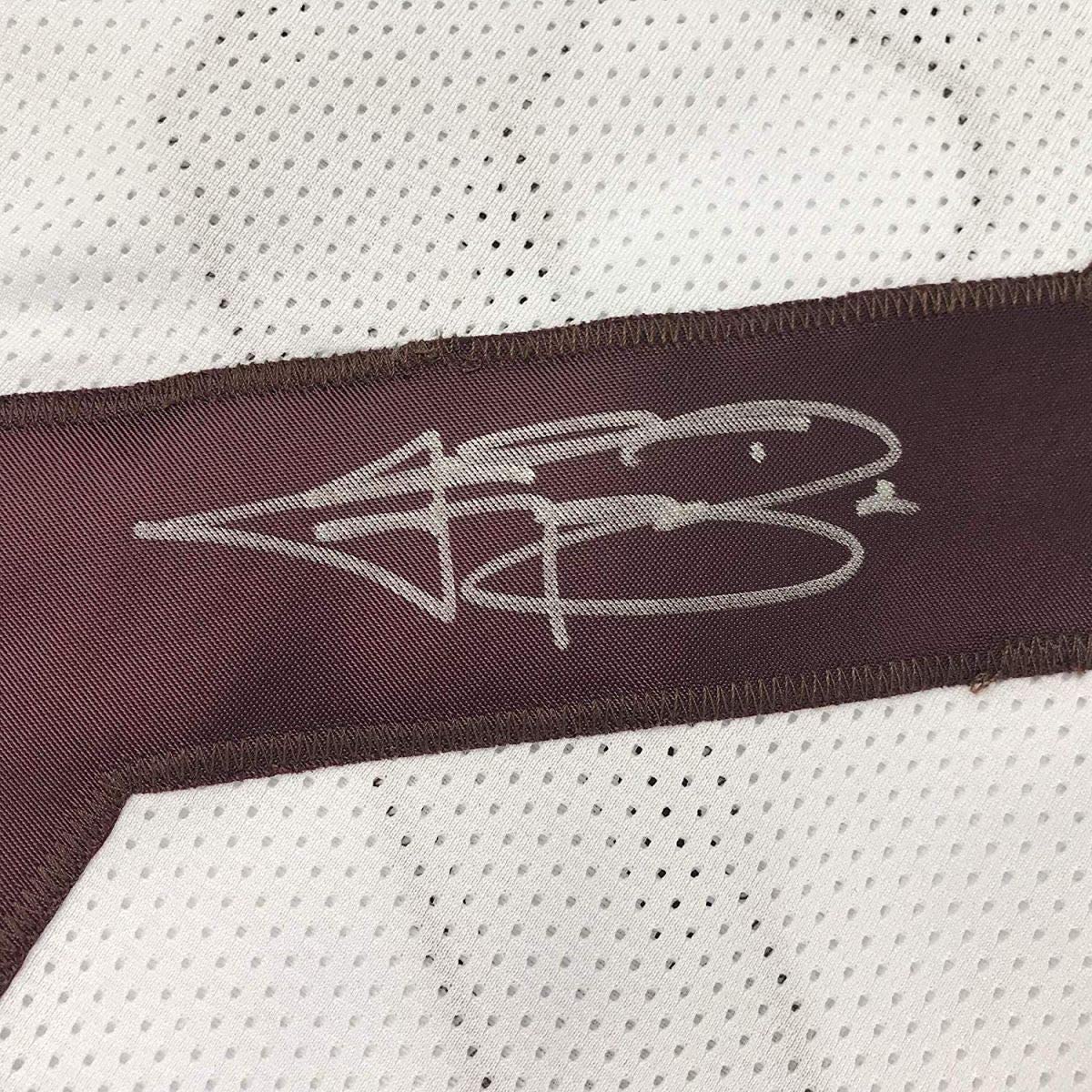 Autographed/Signed Johnny Manziel Texas A&M White College Football Jersey JSA COA