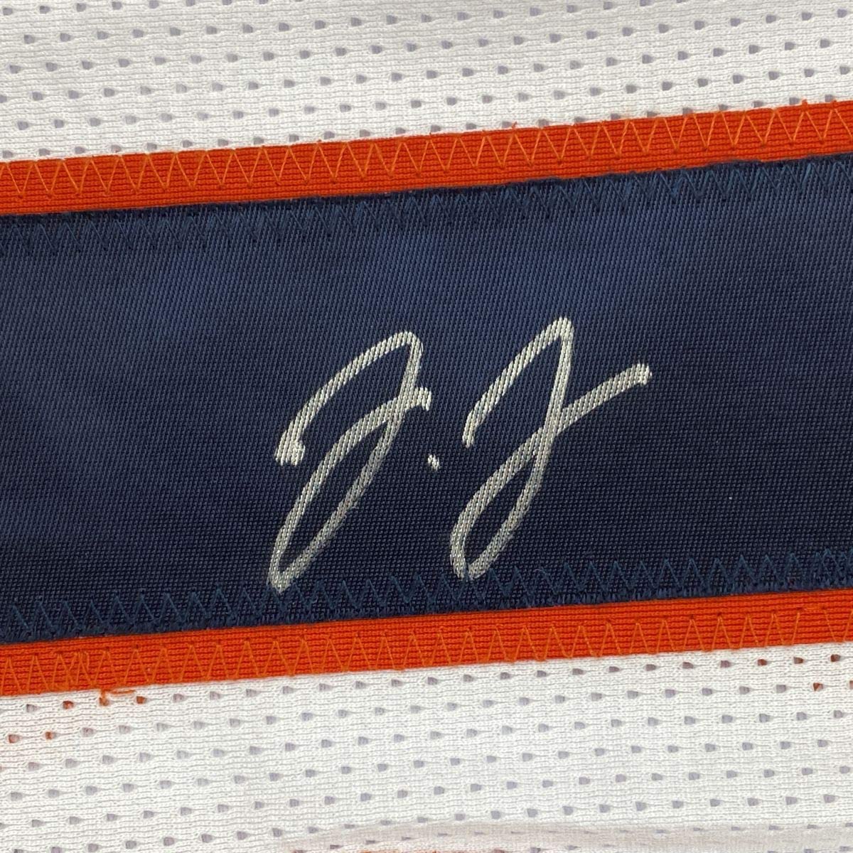 Autographed/Signed Jerry Jeudy Denver White Football Jersey JSA COA