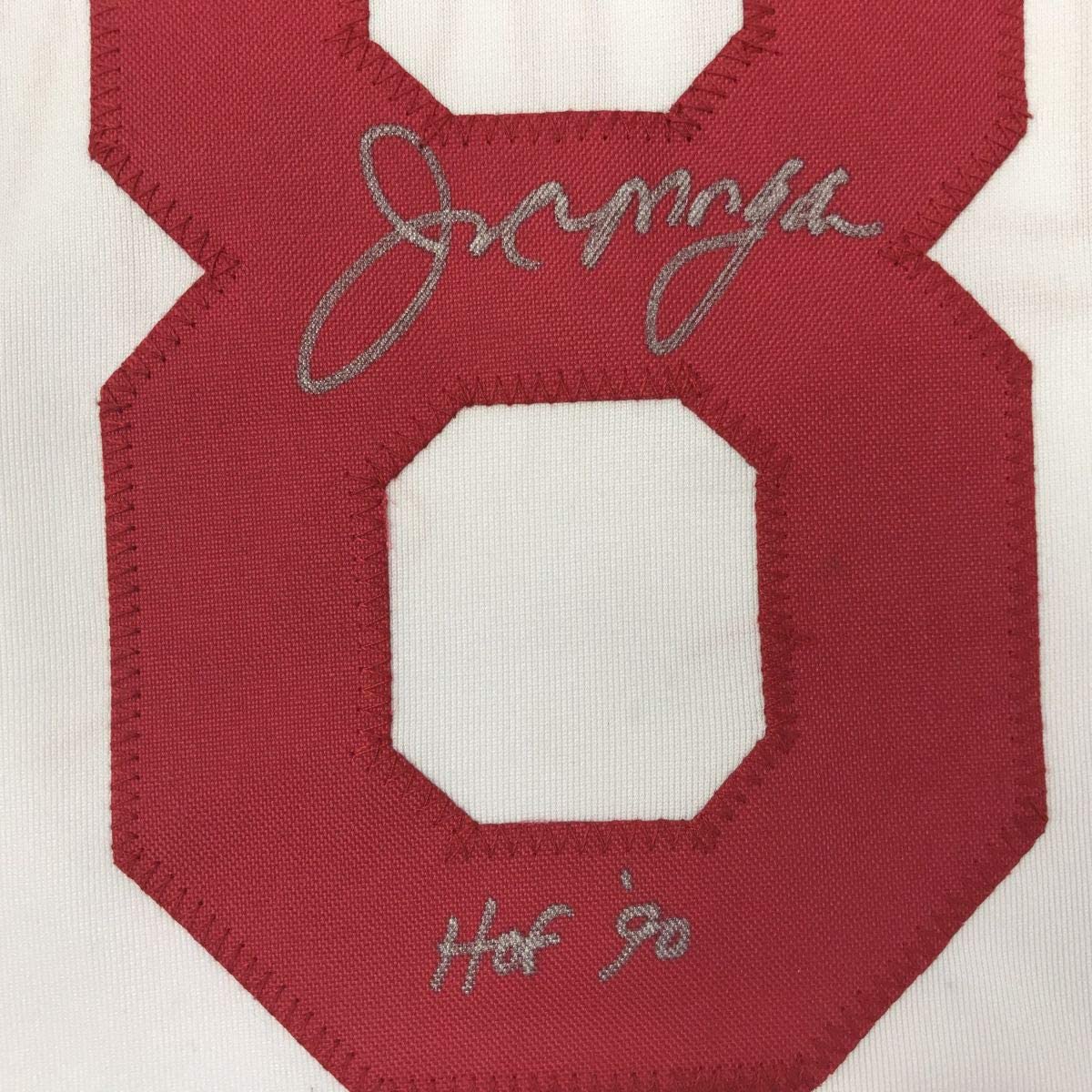 Autographed/Signed Joe Morgan HOF 90 Cincinnati White Baseball Jersey JSA COA