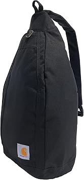 Carhartt Durable Sling Bag, Side Release Buckle, Tablet Sleeve and Adjustable Strap, Crossbody Backpack (Black), One Size
