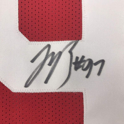 Autographed/Signed Joey Bosa Ohio State Red College Football Jersey Beckett BAS COA