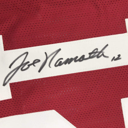 Autographed/Signed Joe Namath Alabama Red College Football Jersey JSA COA