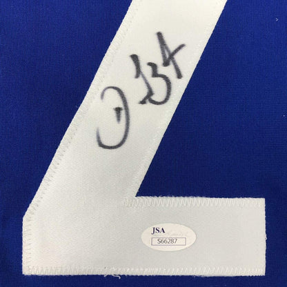 Autographed/Signed Daniel Sedin Vancouver Blue Hockey Jersey JSA COA Holo Only