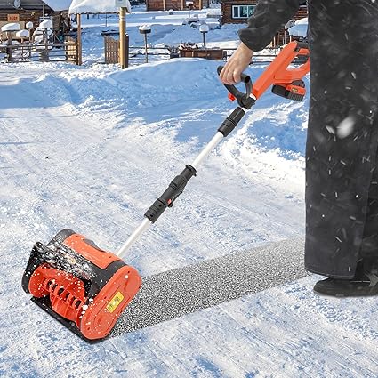 20V Cordless Electric Snow Shovel, Battery-Powered Snow Blower, 12.6-Inch Width Snow Removal Snow Thrower (Battery and Charger Included)