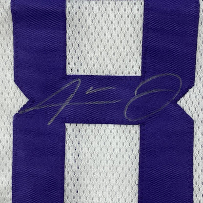 Autographed/Signed Odell Beckham Jr. & Jarvis Landry LSU White College Football Jersey JSA COA