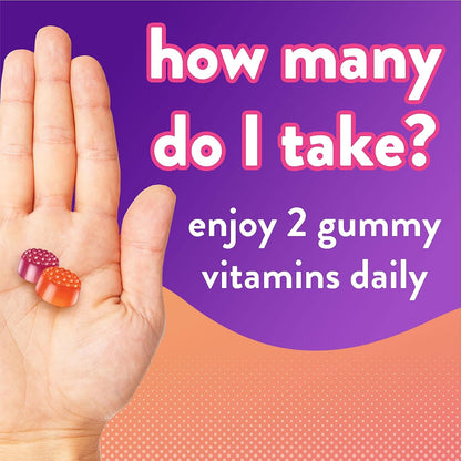 Vitafusion Vitamin D3 Gummy Vitamins for Bone and Immune System Support, Peach, Blackberry and Strawberry Flavored, 50 mcg Vitamin D, America’s Number 1 Gummy Vitamin Brand, 75 Day Supply, 150 Count