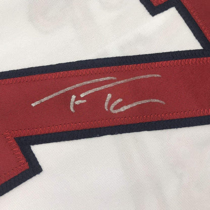 Autographed/Signed Trea Turner Washington White Baseball Jersey JSA COA