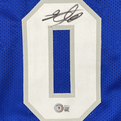 Autographed/Signed De'Aaron Fox Kentucky Blue College Basketball Jersey Beckett BAS COA