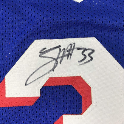 Autographed/Signed Tobias Harris Philadelphia Blue Basketball Jersey JSA COA